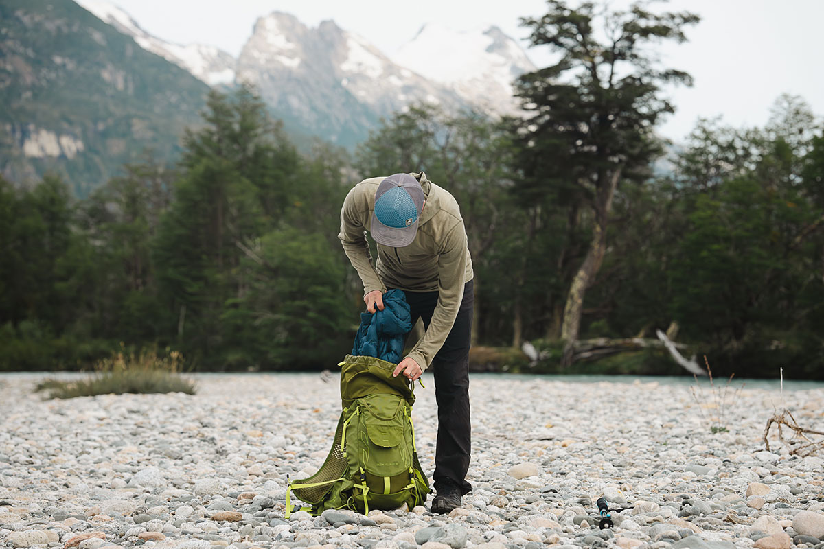 REI Co-op 650 Down Jacket (pulling jacket out of pack)